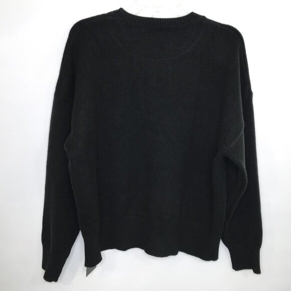 Black Ribbed Fall Skirt Set  Ribbed Sweater and Mini Skirt L - Picture 12 of 15